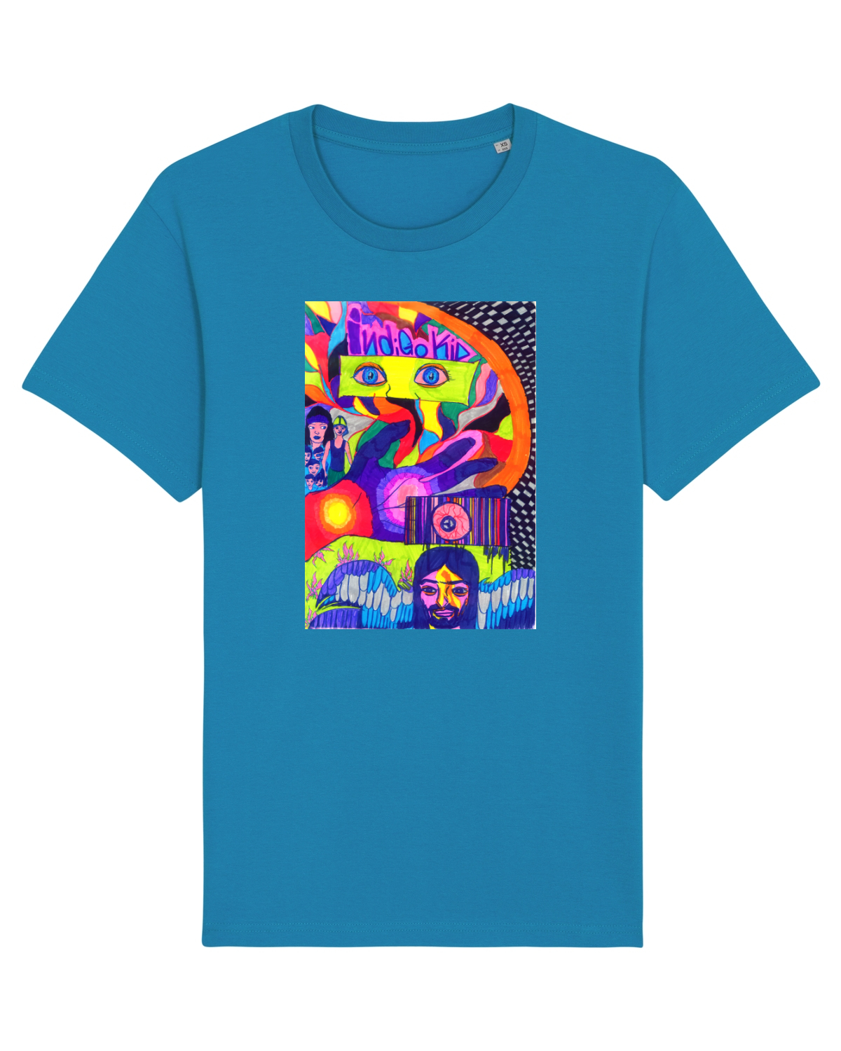 Tricou mânecă scurtă Unisex Rocker Azur