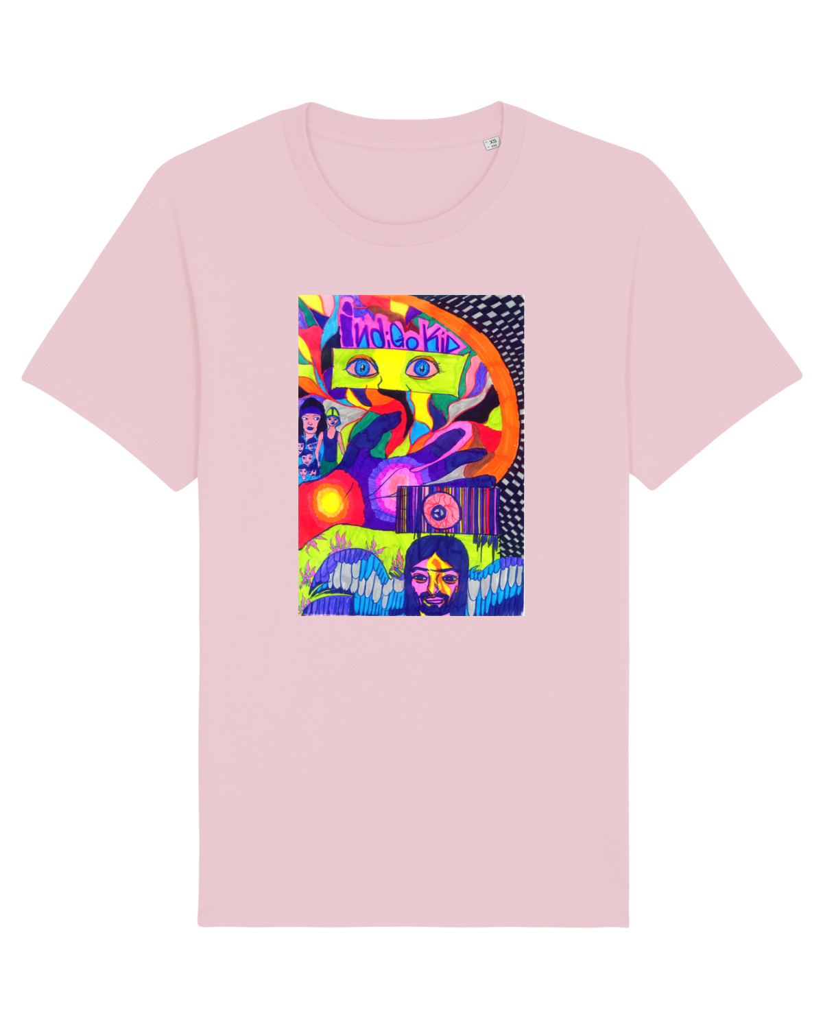 Tricou mânecă scurtă Unisex Rocker Cotton Pink