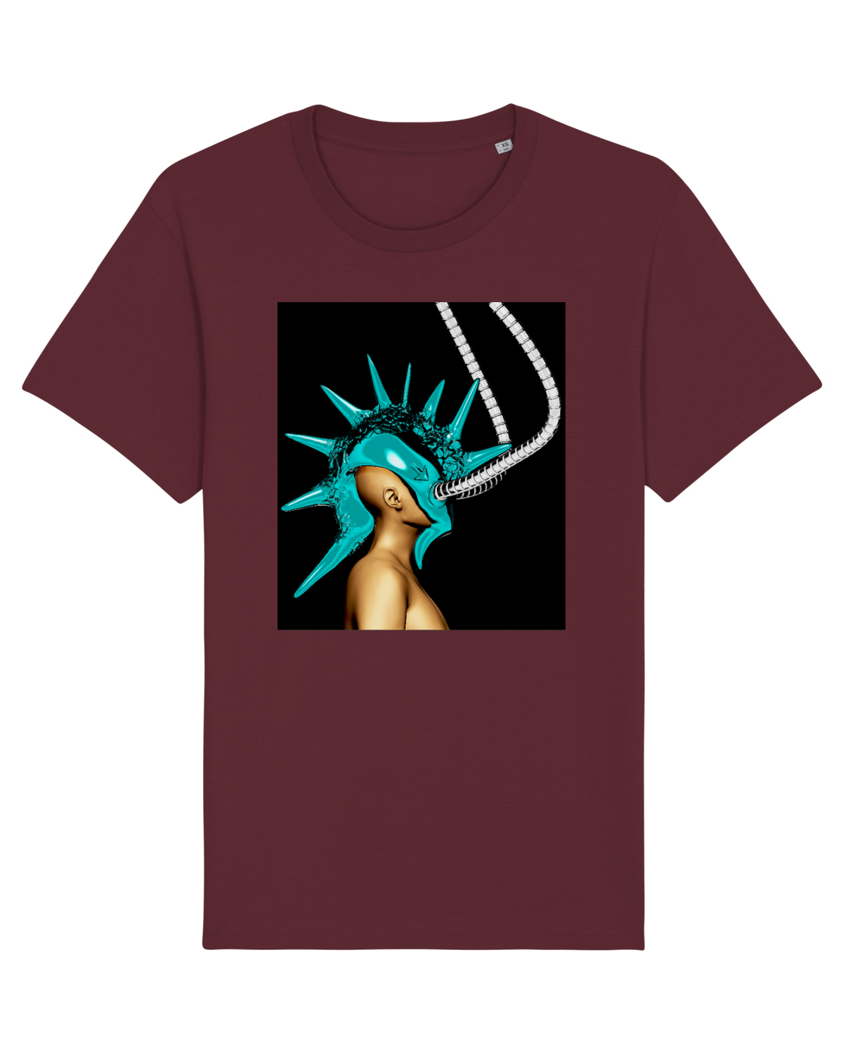 Tricou mânecă scurtă Unisex Rocker Burgundy