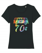 70's Hippie Van Life Tricou mânecă scurtă guler larg fitted Damă Expresser