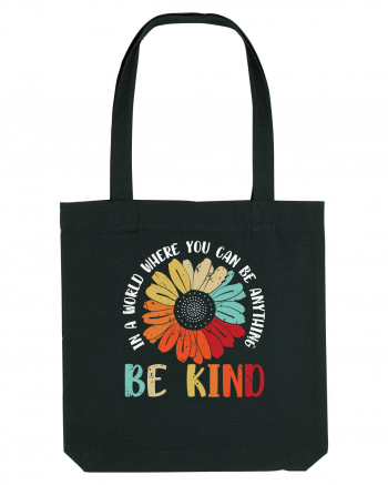 Be Kind Hippie Flower Black