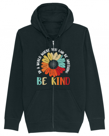 Be Kind Hippie Flower Black