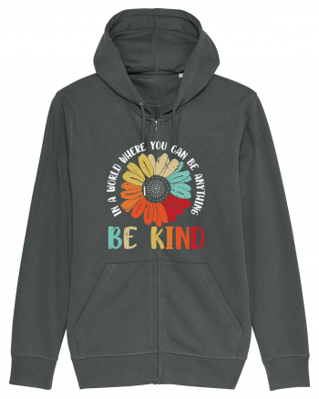 Be Kind Hippie Flower Anthracite