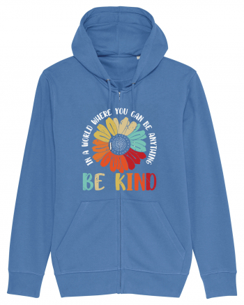 Be Kind Hippie Flower Bright Blue