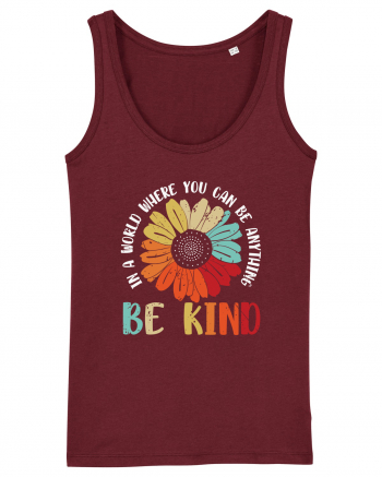 Be Kind Hippie Flower Burgundy