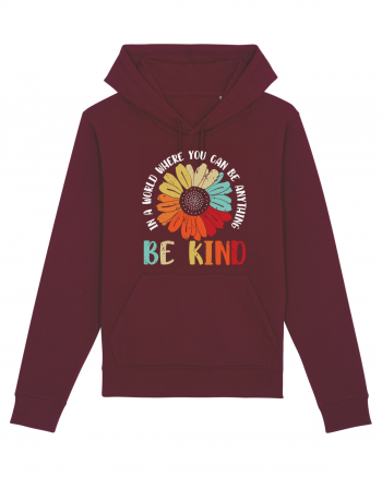 Be Kind Hippie Flower Burgundy