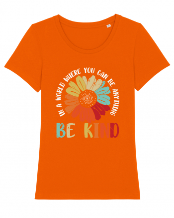 Be Kind Hippie Flower Bright Orange