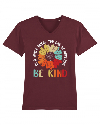 Be Kind Hippie Flower Burgundy