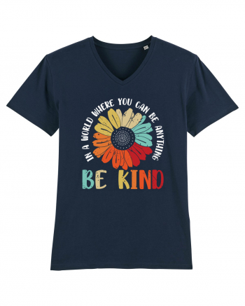 Be Kind Hippie Flower French Navy