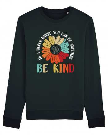 Be Kind Hippie Flower Black