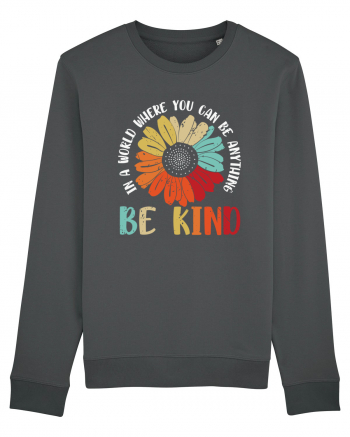 Be Kind Hippie Flower Anthracite