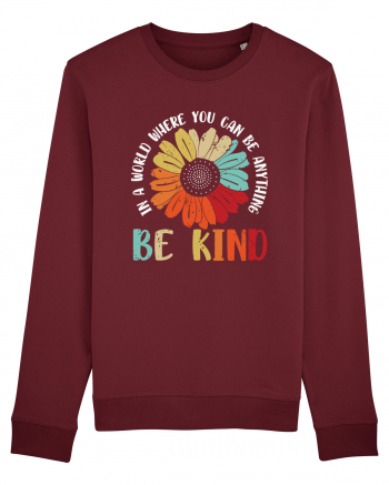 Be Kind Hippie Flower Burgundy