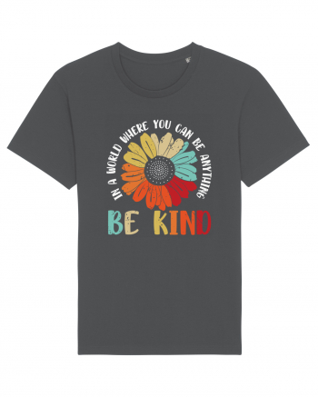 Be Kind Hippie Flower Anthracite