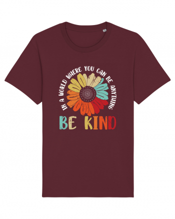 Be Kind Hippie Flower Burgundy