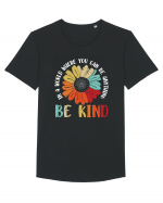 Be Kind Hippie Flower Tricou mânecă scurtă guler larg Bărbat Skater