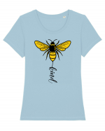 Bee Kind Tricou mânecă scurtă guler larg fitted Damă Expresser