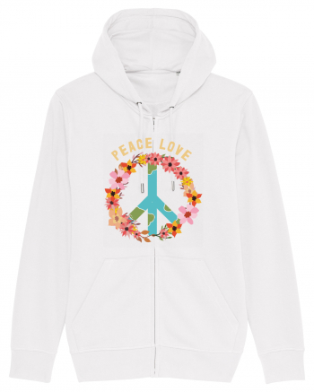 Flower Peace Love White