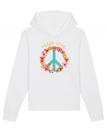 Flower Peace Love White