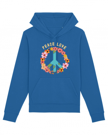 Flower Peace Love Royal Blue