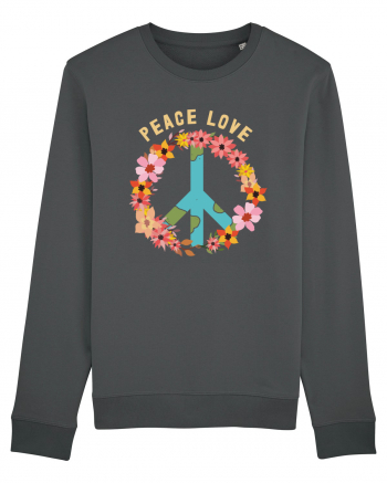 Flower Peace Love Anthracite