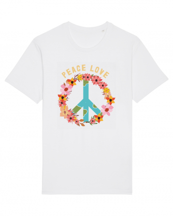 Flower Peace Love White