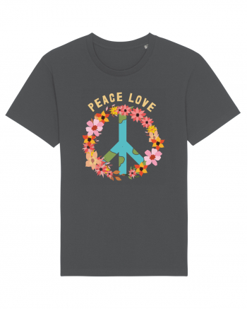 Flower Peace Love Anthracite