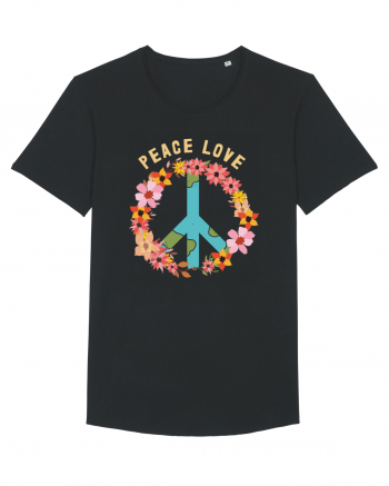 Flower Peace Love Black