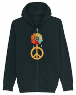 Flower Power Peace Sign Hanorac cu fermoar Unisex Connector