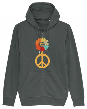 Flower Power Peace Sign Anthracite