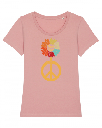 Flower Power Peace Sign Canyon Pink