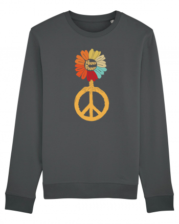 Flower Power Peace Sign Anthracite