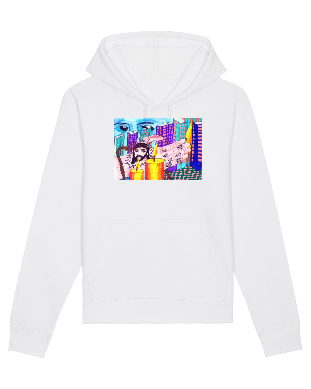 Hanorac Unisex Drummer White