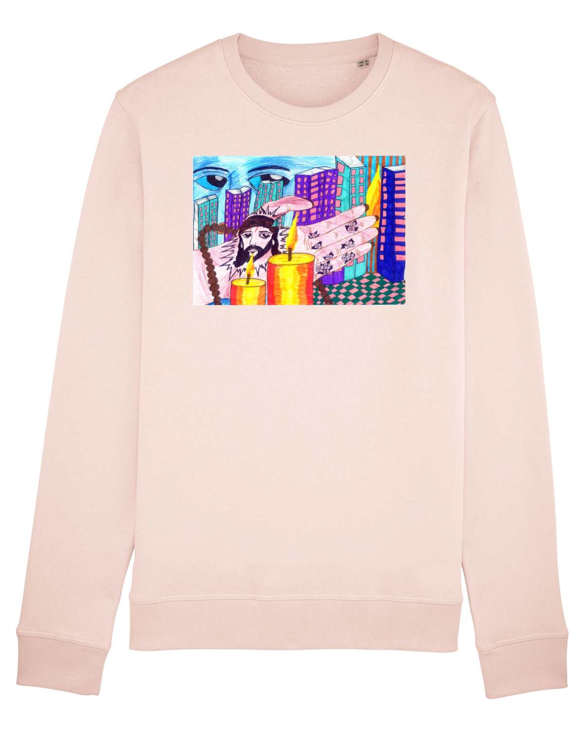 Bluză mânecă lungă Unisex Rise Candy Pink