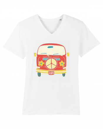 Flower Power Van White