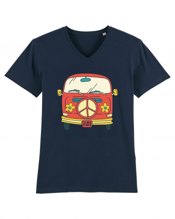 Flower Power Van French Navy