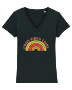 Good Vibes Tribe Tricou mânecă scurtă guler V Damă Evoker