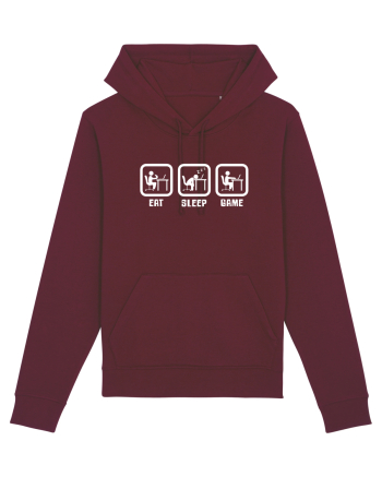 Eat Sleep Game Burgundy