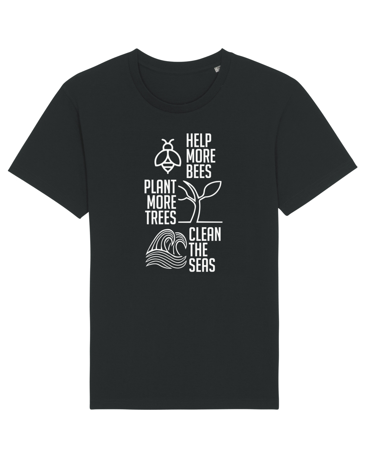 Tricou mânecă scurtă Unisex Rocker Black