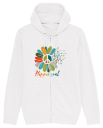 Hippie Soul Flower Hanorac cu fermoar Unisex Connector