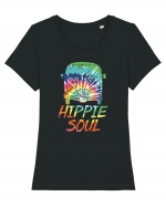 Hippie Soul Tricou mânecă scurtă guler larg fitted Damă Expresser