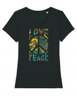 Love And Peace Tricou mânecă scurtă guler larg fitted Damă Expresser