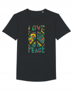 Love And Peace Tricou mânecă scurtă guler larg Bărbat Skater