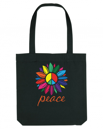 Peace Flower Black