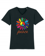 Peace Flower Tricou mânecă scurtă guler V Bărbat Presenter