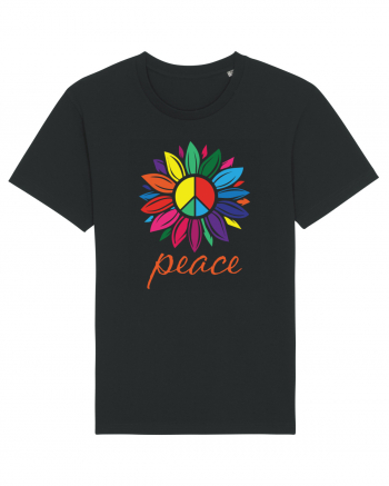 Peace Flower Black