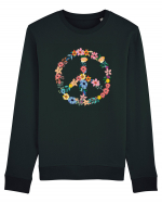 Peace Hippie Flowers Bluză mânecă lungă Unisex Rise