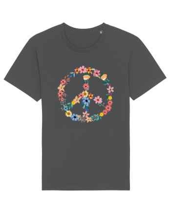 Peace Hippie Flowers Anthracite