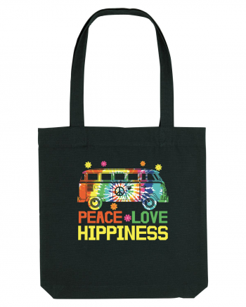 Peace Love Hippiness Black