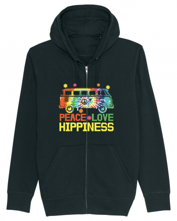 Peace Love Hippiness Black