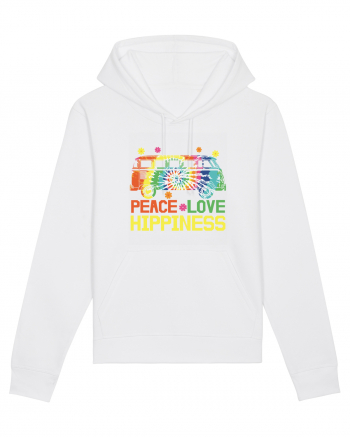 Peace Love Hippiness White